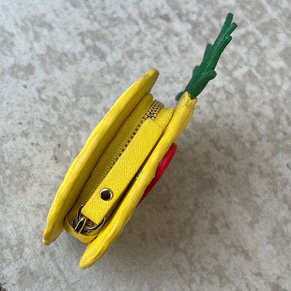 Kate Spade Quilted Pineapple with Sunglasses & Lipstick Change Purse Coin Pouch - Picture 6 of 11